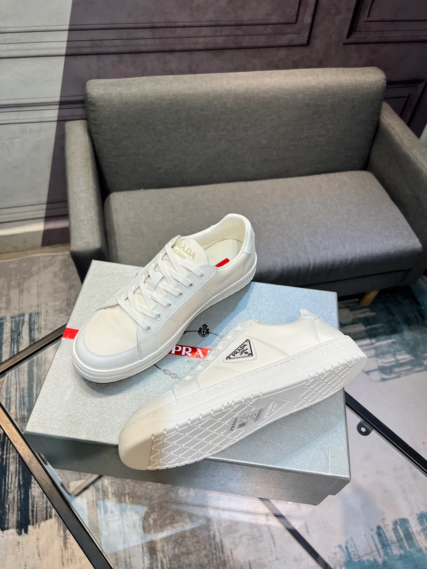 Men's shoes 💰540 [PRADA] Men's shoes are popular in the counter, official website synchronization, 1 high-quality shipment ✔️ Original frosted cowhide + cowhide lining, 1🆚1 replica, original sole, 38-45 (45 customized, non-refundable)